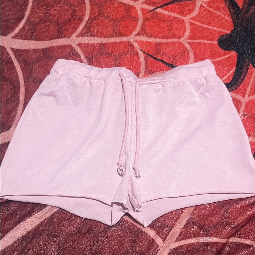 Pink Drawstring Shorts
